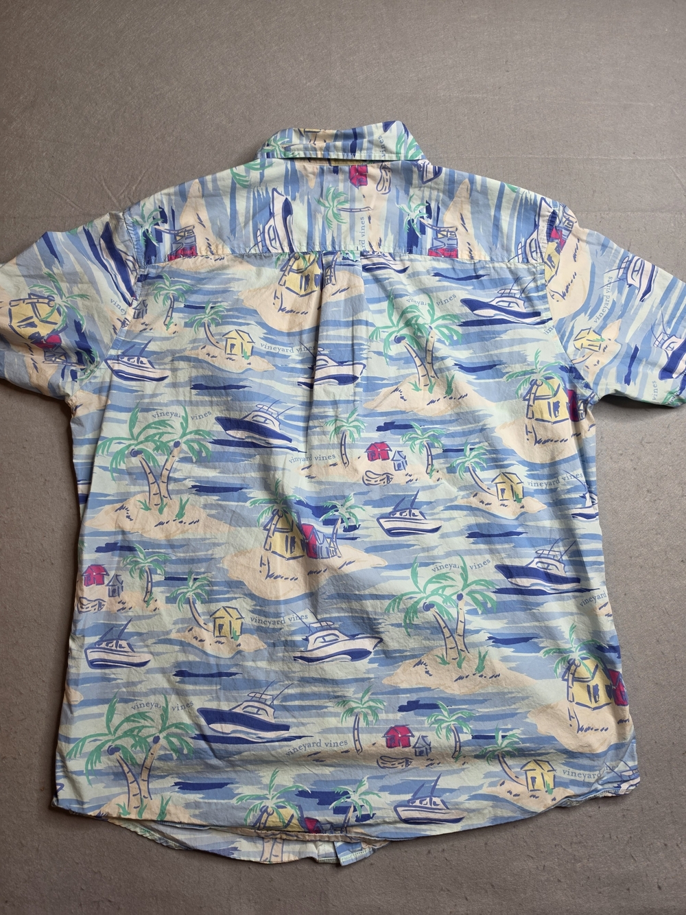 Vineyard Vines Men’s Light Blue Tropical Button-Down Shirt Size Large - Picture 7 of 7
